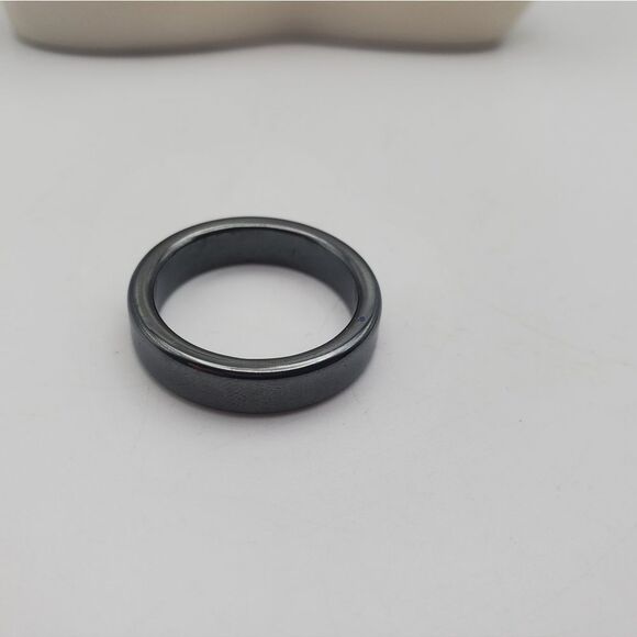 Unisex liquid metallic silver ring size 10‎ grunge edgy biker jewelry